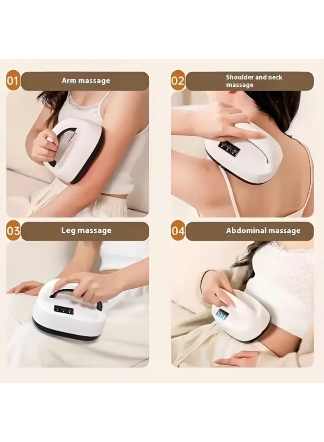 6D Roller Heated Massager for Full Body Relaxation, Immersive Human Simulation Massage, Acupoint Pain Relief, Rapid Heating Multi-Level Adjustable Electric Massager, Back, Arm, Breast, and Stomach Massage, Menstrual Pain Relief, Warm the Uterus and Expel Cold, Protect Waist, Long-Lasting Battery, Home Portable Electric Massager for Muscle Relaxation, Stress Relief, Blood Circulation Improvement, Deep Relaxation, Pain Alleviation for Neck, Shoulders, Back, and Abdomen, Premium Quality Household Wellness Device - Image 3